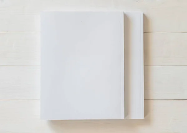 Libro Presentación Portada Blanco Tamaño Mochila Retorno Para Catálogo Folleto —  Fotos de Stock