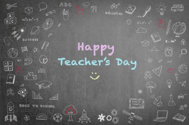 Kara tahtada karalamalı öğretmenler günü konseptiniz kutlu olsun. 