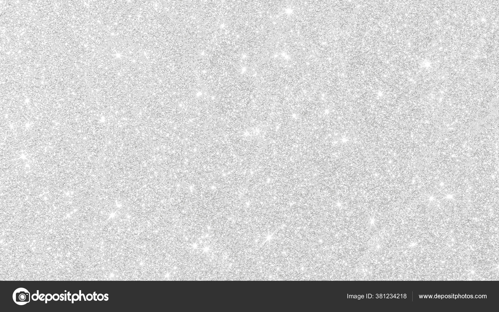 Silver Glitter Texture White Sparkling Shiny Wrapping Paper Background