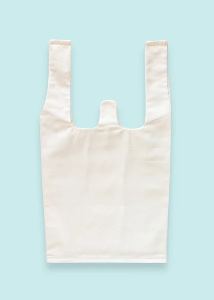 Tote Bag Canvas Pano Tecido Algodão Branco Para Eco Shopping — Fotografia de Stock