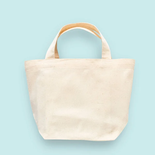 Tote Bag Canvas Pano Tecido Algodão Branco Para Eco Ombro — Fotografia de Stock