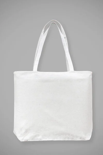 Tote Τσάντα Καμβά Λευκό Βαμβακερό Ύφασμα Ύφασμα Eco Shopping Sack — Φωτογραφία Αρχείου