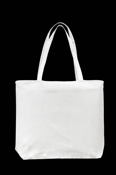 Tote Bag Canvas White Cotton Fabric Cloth Shoulder Eco Shopping — Stock Photo, Image