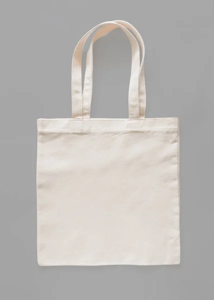 Sac Fourre Tout Toile Tissu Eco Shopping Sac Maquette Blanc — Photo