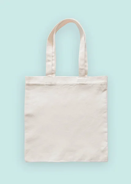 Tote Bag Canvas Fabric Cloth Eco Shopping Sack Mockup Blank — Stock Photo, Image