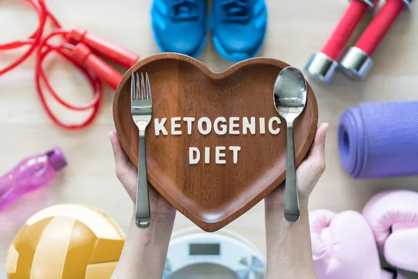 Ketogen Kost Koncept Med Intermittent Fasta För Viktminskning Keto Mat — Stockfoto