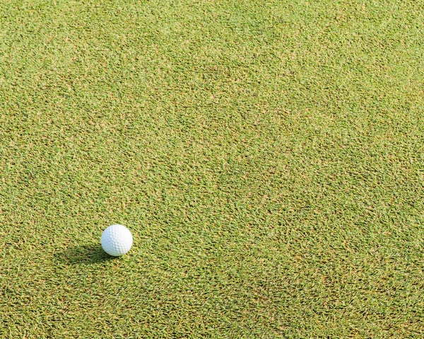 Bola Golfe Campo Grama Verde Gramado Campo Parque Natureza Fundo — Fotografia de Stock