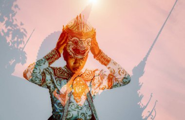Çift Pozlama Khon sanat ve Tayland kültürünü yansıtan kimlik.