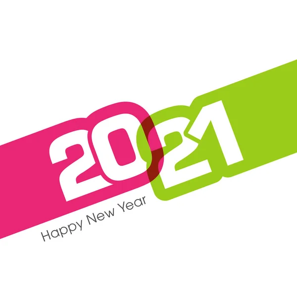 Bonne Année 2021 Vecteur Conception Texte — Image vectorielle