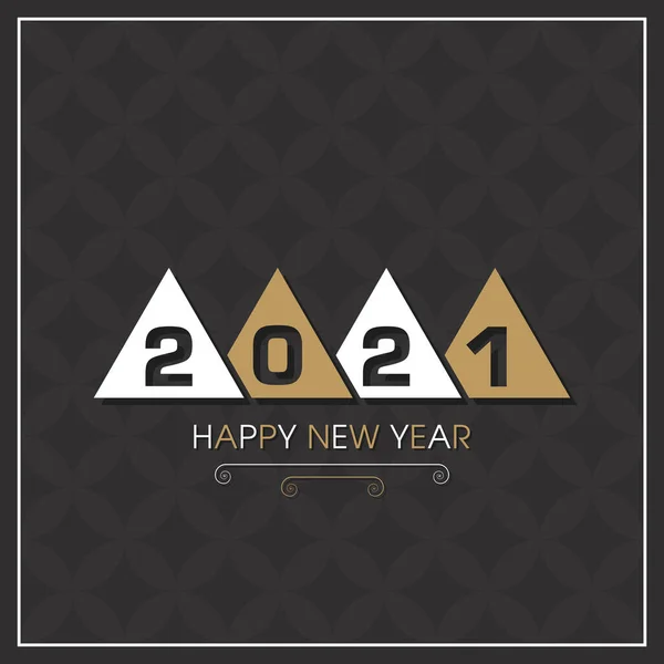 Felice Anno Nuovo 2021 Text Design Vector — Vettoriale Stock