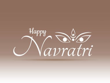 Navratri 'nin güzel kaligrafi ile çizimi.