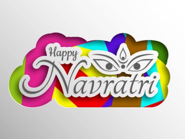 Navratri 'nin güzel kaligrafi ile çizimi.