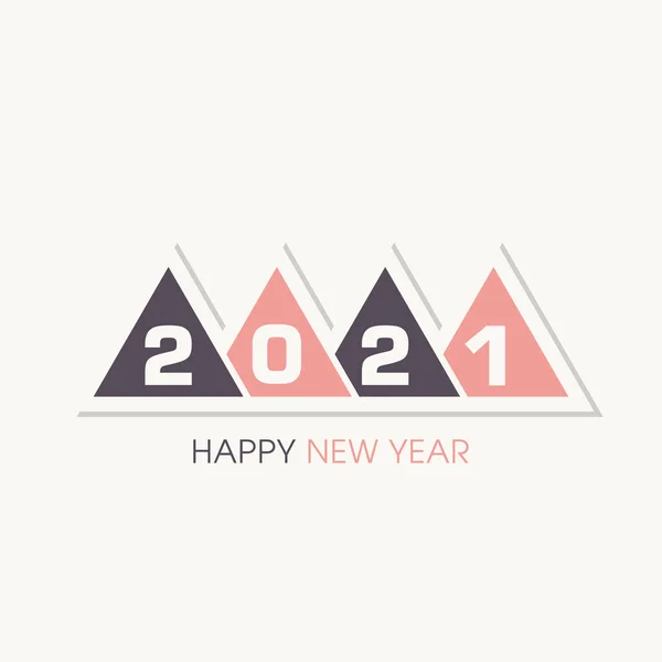 Feliz Año Nuevo 2021 Vector Diseño Texto — Archivo Imágenes Vectoriales