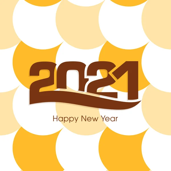 Felice Anno Nuovo 2021 Text Design Vector — Vettoriale Stock