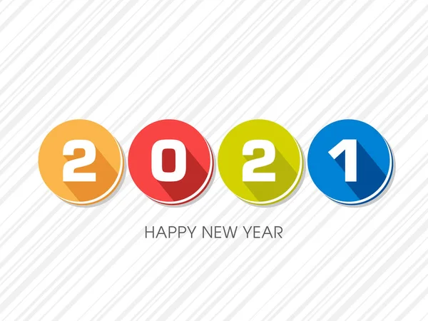 Felice Anno Nuovo 2021 Text Design Vector — Vettoriale Stock