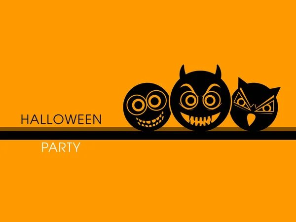 Illustrazione Poster Banner Invito Della Festa Halloween — Vettoriale Stock