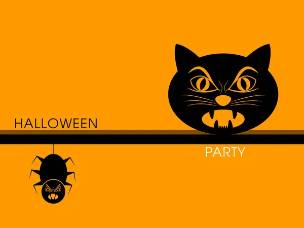 Abbildung Von Plakaten Bannern Oder Einladungen Zur Halloween Party — Stockvektor