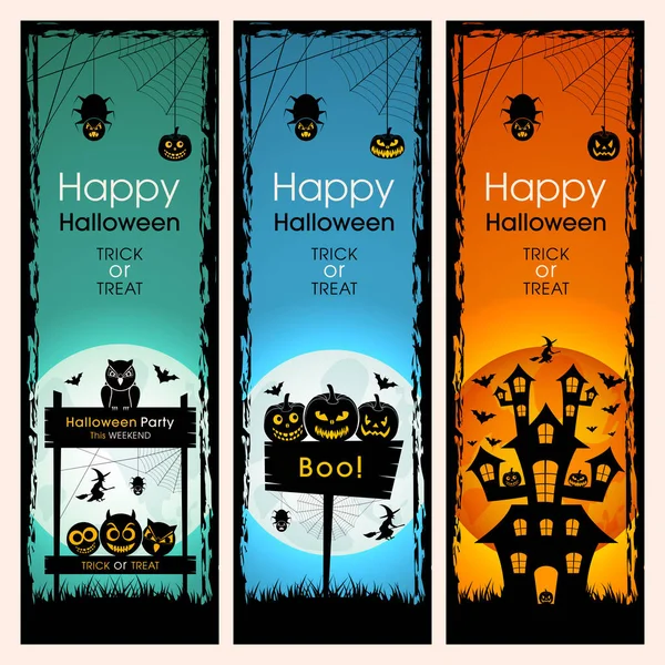 Website Banner Oder Kopfzeile Der Halloween Party — Stockvektor