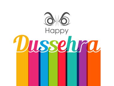 Hindu halk festivali için Mutlu Dussehra 'nın canlandırması.