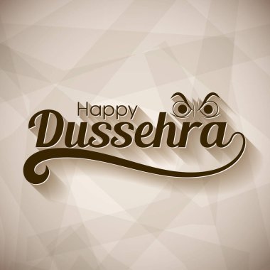 Hindu halk festivali için Mutlu Dussehra 'nın canlandırması.