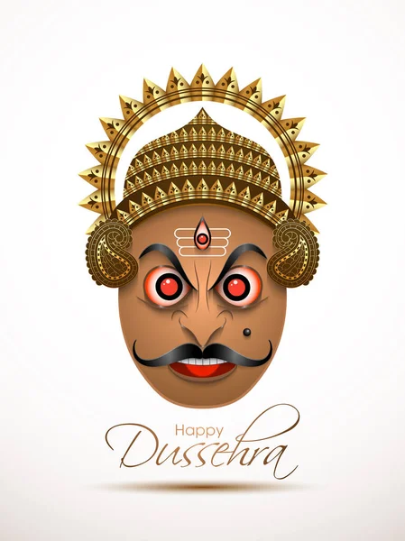 Ilustración Happy Dussehra Para Celebración Del Festival Comunitario Hindú — Archivo Imágenes Vectoriales