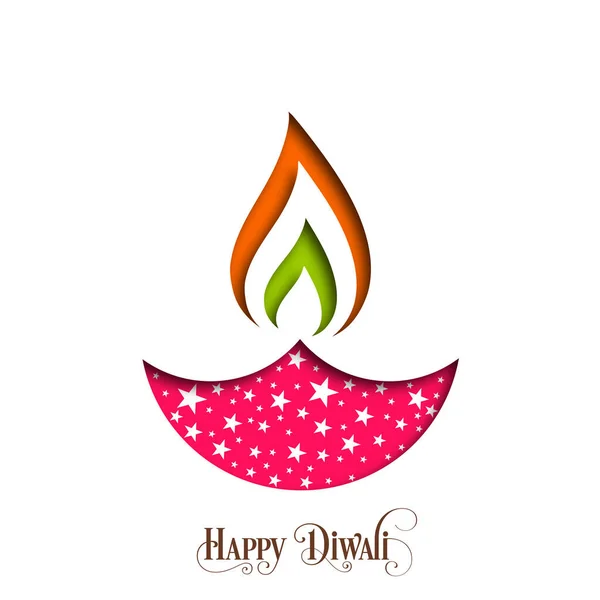 Ilustração Happy Diwali Para Celebração Festival Comunidade Hindu — Vetor de Stock