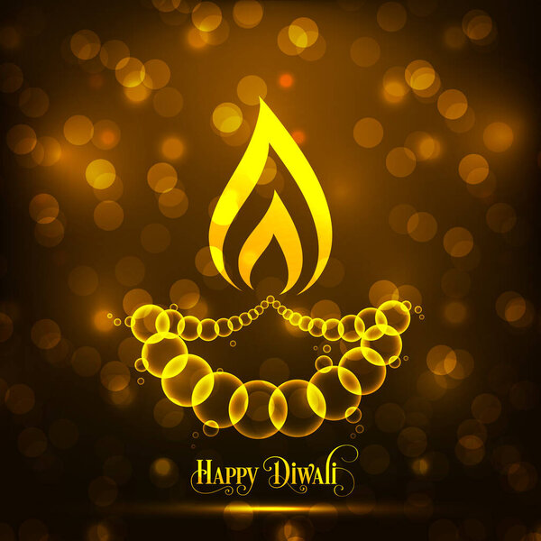 illustration of Happy Diwali for the celebration of Hindu community festival.