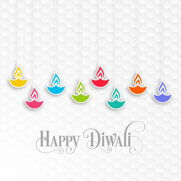 Illustration Von Happy Diwali Zur Feier Des Hinduistischen Gemeindefestes — Stockvektor