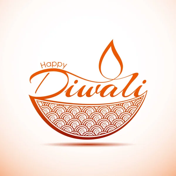 Illustration Happy Diwali Pour Célébration Festival Communautaire Hindou — Image vectorielle