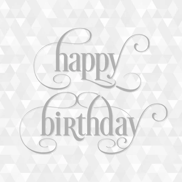 Illustration Happy Birthday Beautiful Calligraphy — Stock Vector