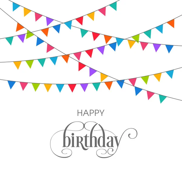 Boldog Születésnap Illusztrációja Gyönyörű Kalligráfiával — Stock Vector