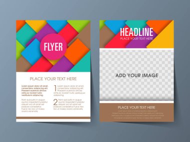 İş broşürü tasarımı a4 boyutlu şablon. 