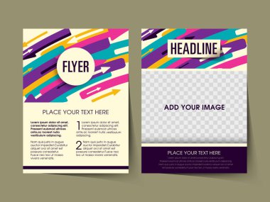 İş broşürü tasarımı a4 boyutlu şablon. 