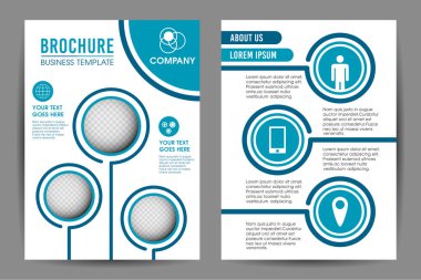 İş broşürü tasarımı a4 boyutlu şablon. 