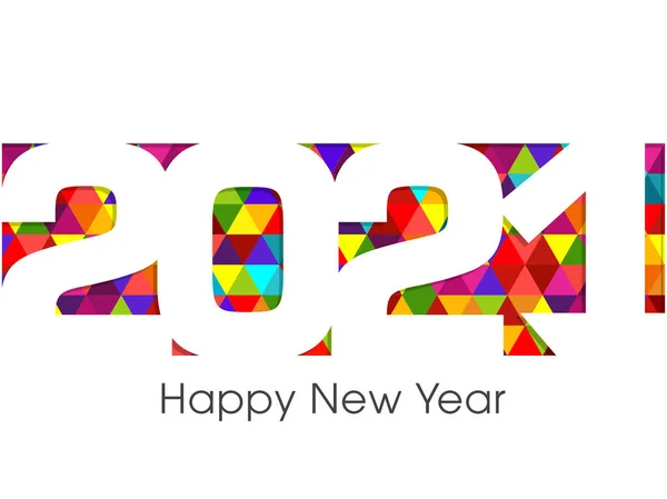 Frohes Neues Jahr 2021 Text Design Vektor — Stockvektor