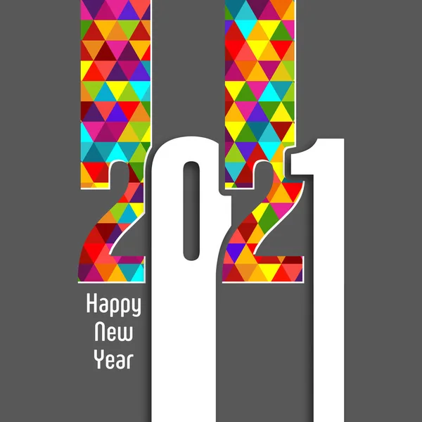 Feliz Año Nuevo 2021 Vector Diseño Texto — Vector de stock