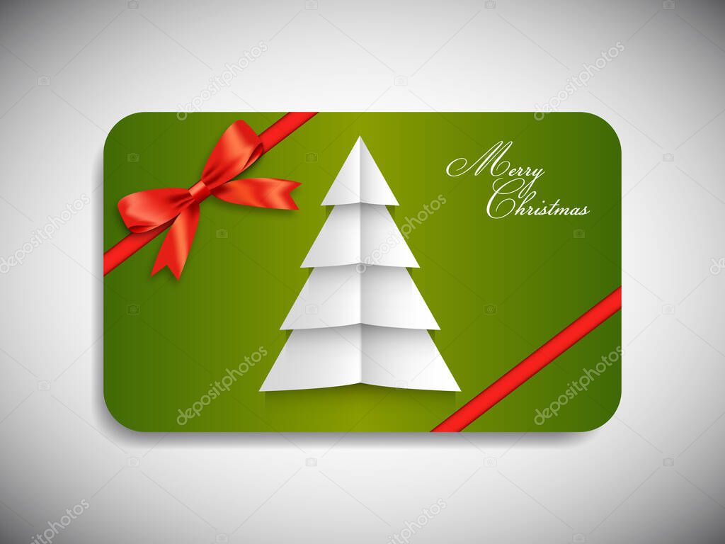 Gift card of Merry Christmas for the celebration of Christian community festival.