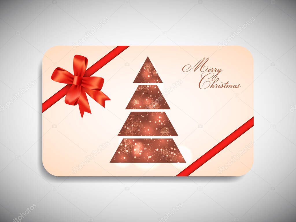 Gift card of Merry Christmas for the celebration of Christian community festival.
