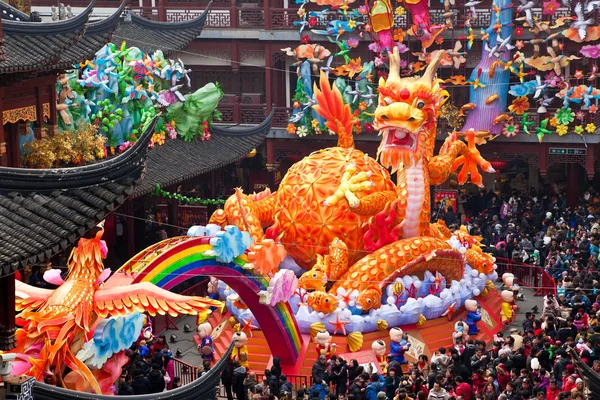 Chinese nieuwjaarsvieringen, Shanghai — Stockfoto