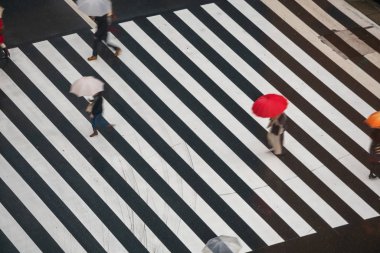 Sukiyabashi Şemsiyeile geçen yayalar Geçidi