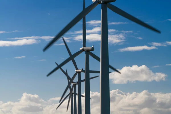Енергетика Вітрових Турбін Вітроелектростанції — стокове фото