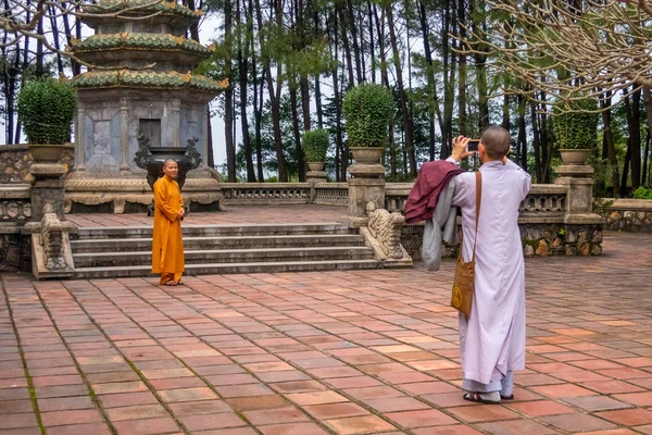 Templul Thien Pagoda Hue Vietnam — Fotografie, imagine de stoc