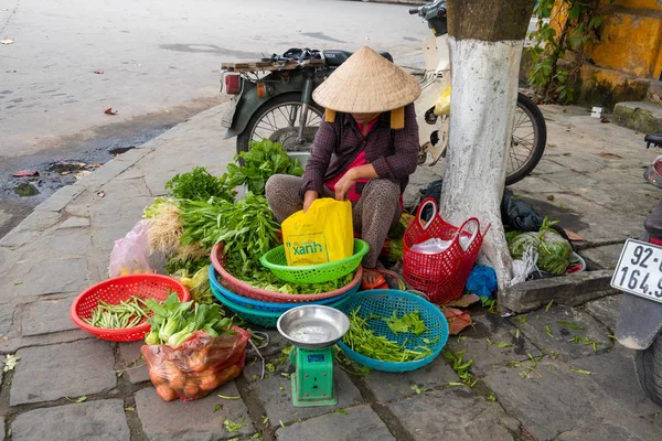 Street Vendor Hoi Vietnam — Stockfoto