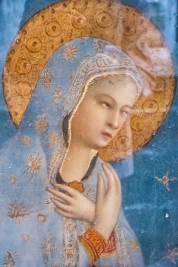 Kilise, Amalfi bölgesi, Campania, İtalya üzerine dekoratif cephe