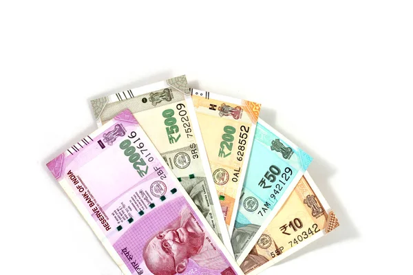 インド新通貨200 500 200 50ルピー及び10ルピー紙幣 — ストック写真