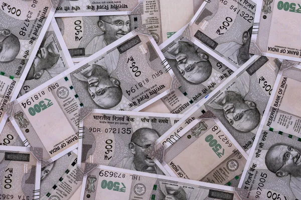 Neue Indische Währung Mit 500 Rupien Scheinen — Stockfoto