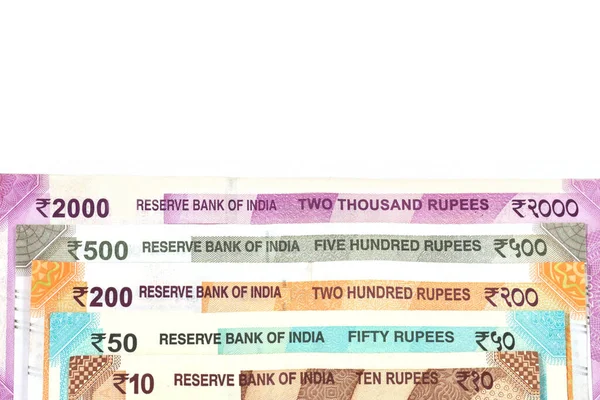 Nieuwe Indiase Munt Van 2000 500 200 Roepies — Stockfoto
