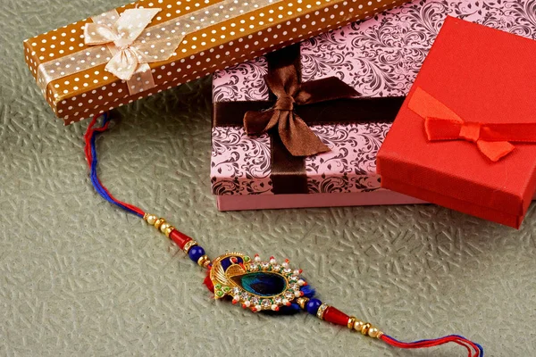 Индийский Фестиваль Ракша Бандхан Ракхи Подарками — стоковое фото