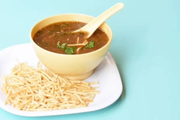 Σούπα Λαχανικών Σούπα Λαχανικών Κινέζικη Ινδιάνικη Σούπα Για Χορτοφάγους Royalty Free Φωτογραφίες Αρχείου
