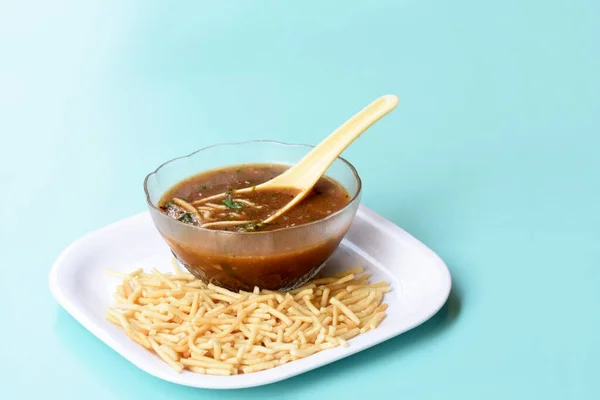 Σούπα Λαχανικών Σούπα Λαχανικών Κινέζικη Ινδιάνικη Σούπα Για Χορτοφάγους Φωτογραφία Αρχείου